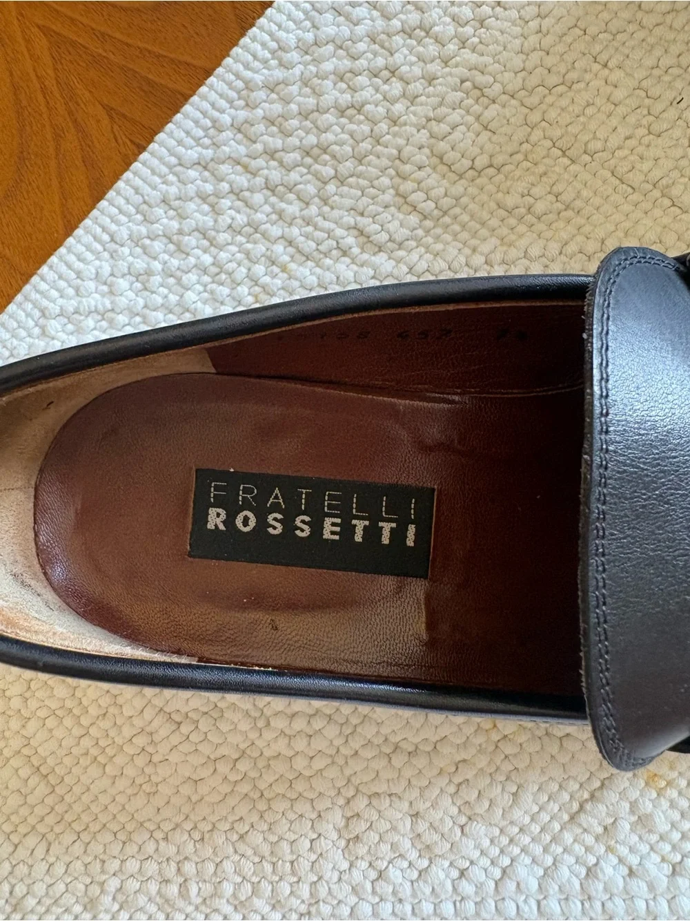Fratelli Rossetti Black Leather Slip-On Loafers with Metal Bit